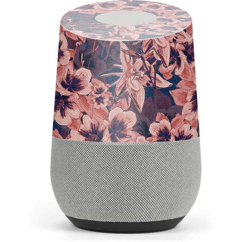 Dark Tapestry Floral Google Home Skin